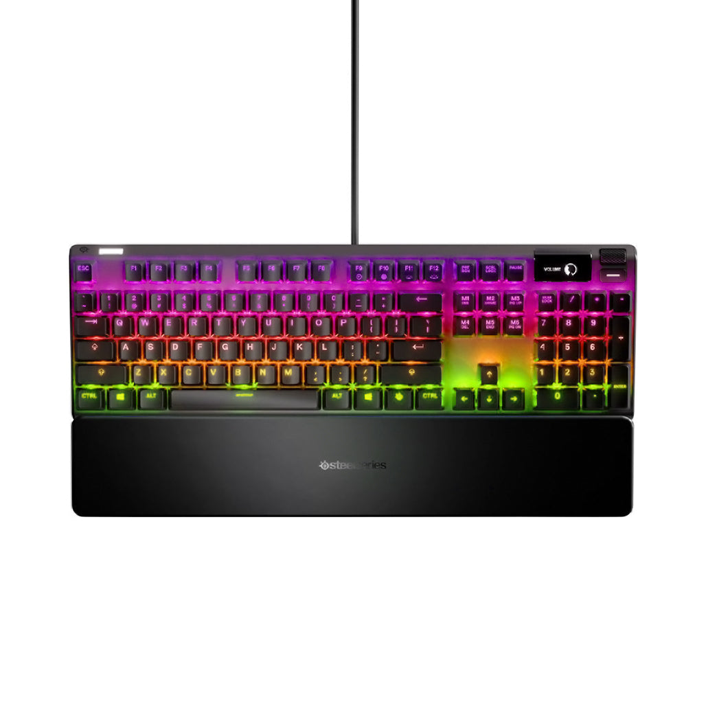 A Photo Of SteelSeries Apex Pro - Adjustable Mechanical Switch Full-Size Wired Gaming Keyboard with OLED Display