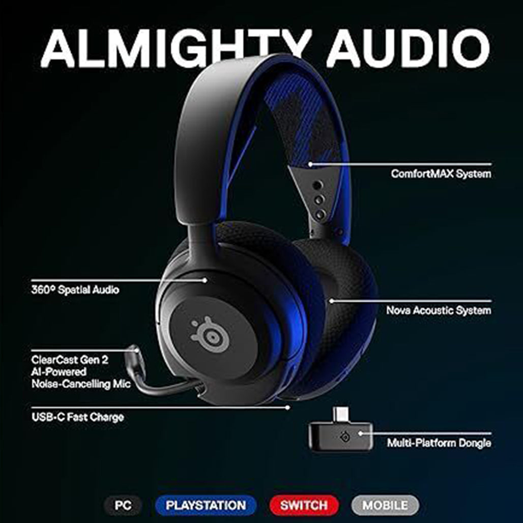 A Photo Of SteelSeries Arctis Nova 4P - Wireless Multi-Platform Gaming Headset