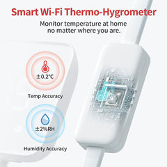 A Photo Of SwitchBot 4 in 1 Hub Gen 2 | Smart Hygrometer, Scene Launch Buttons, and Smart Alerts