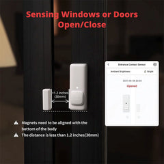 A Photo Of SwitchBot Contact Sensor W1201500-WHT | Smart Window & Door Alert Sensor with Hub Mini Connectivity