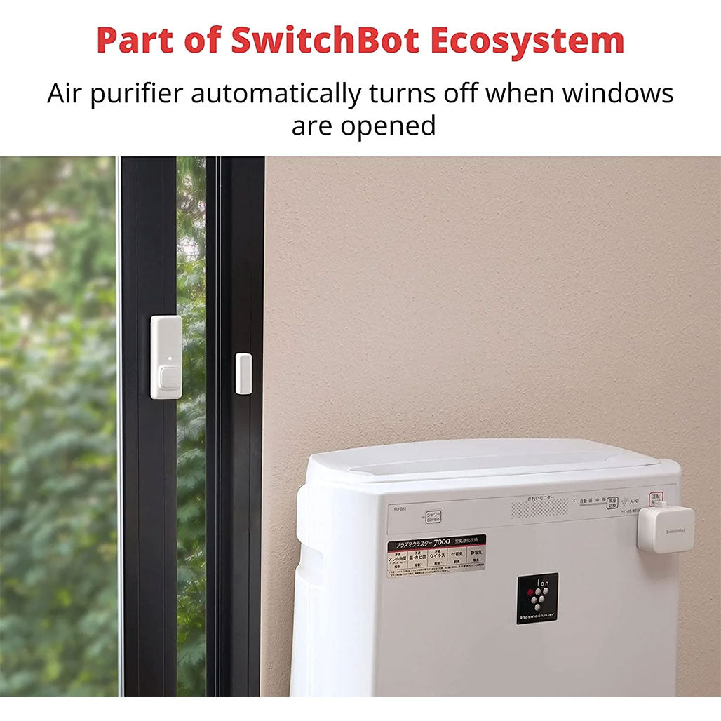 A Photo Of SwitchBot Contact Sensor W1201500-WHT | Smart Window & Door Alert Sensor with Hub Mini Connectivity