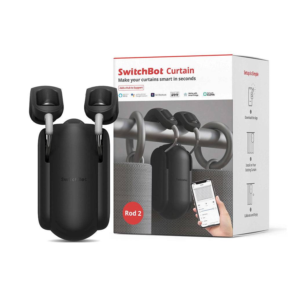 A Photo Of SwitchBot Curtain (Rod 2) W0701600 | Smart Curtain Opener for U-Shaped Rails