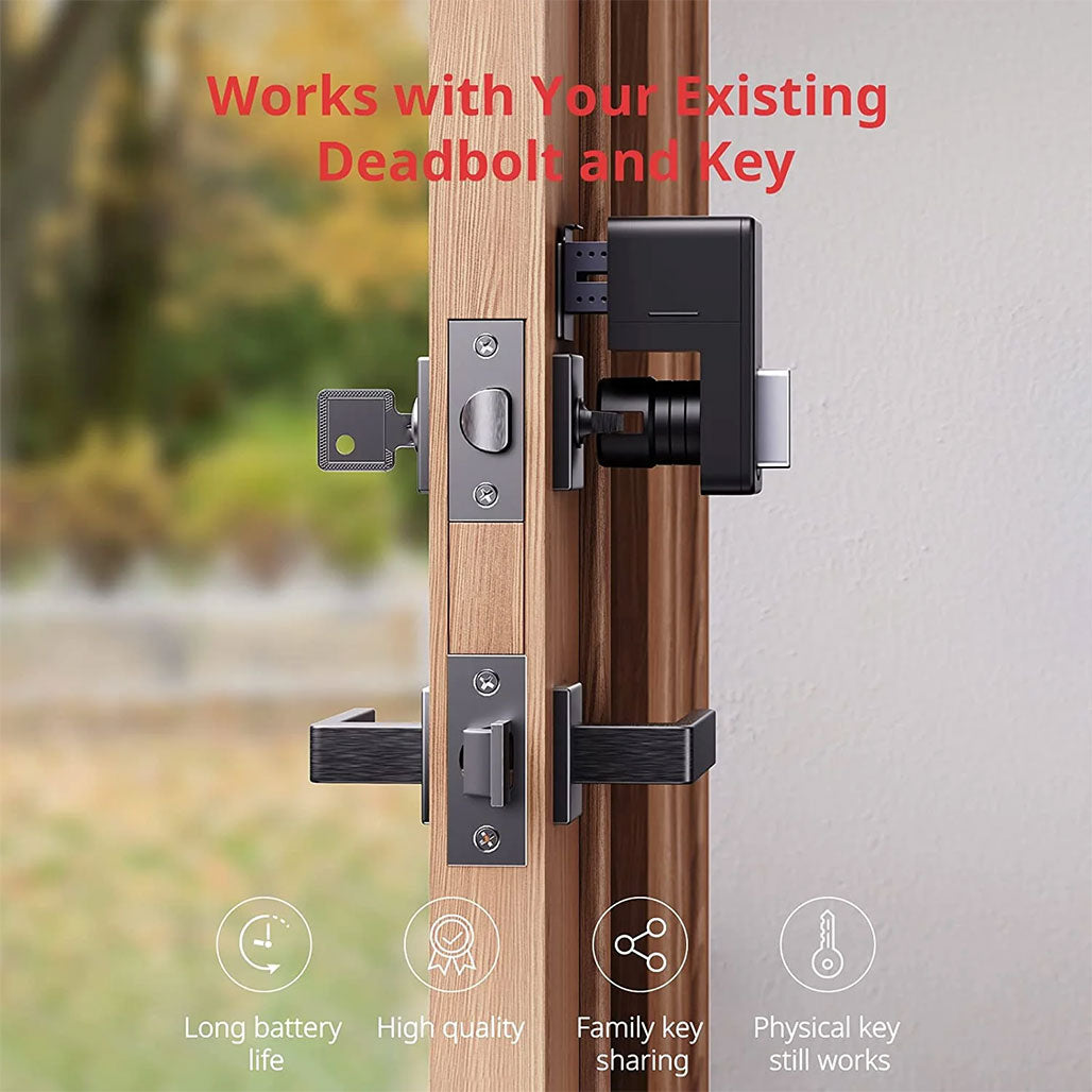 A Photo Of SwitchBot Lock W1601700-BK | Keyless Smart Lock with NFC and App Control