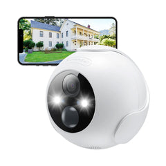 A Photo Of SwitchBot Outdoor Spotlight Cam W2802000 | 1080P HD Security Camera with AI Detection and Two-Way Talk