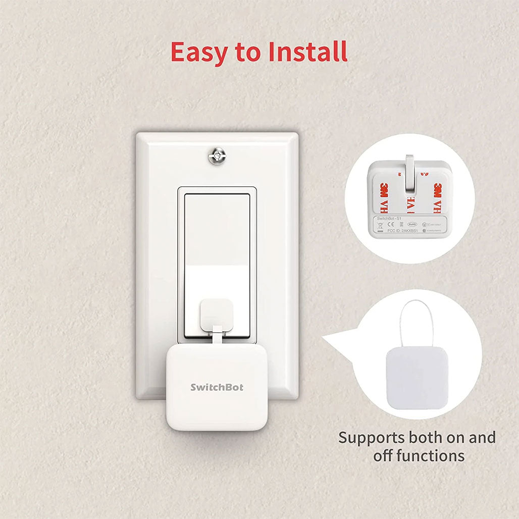 A Photo Of SwitchBot Bot | Voice or App Controlled Smart Switch | Compatible with Rocker Switches & Buttons