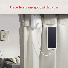 A Photo Of SwitchBot Solar Panel for Curtain – Continuous Power Solution for SwitchBot Curtain Models