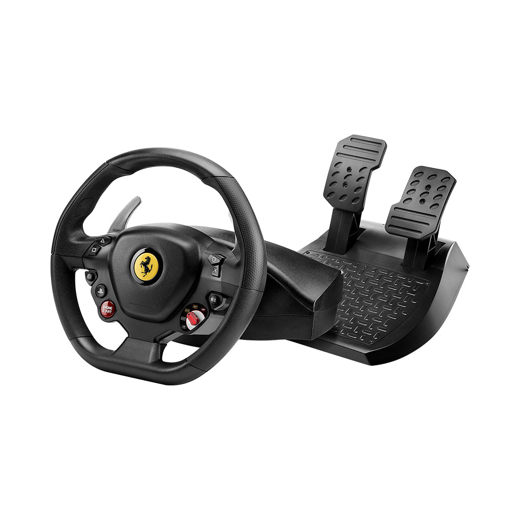 A Photo Of ThrustMaster T80 Ferrari 488 GTB Edition Racing Wheel | Official PS4 & PC Compatibility, Bungee Cord Mechanism, Adjustable Pedals