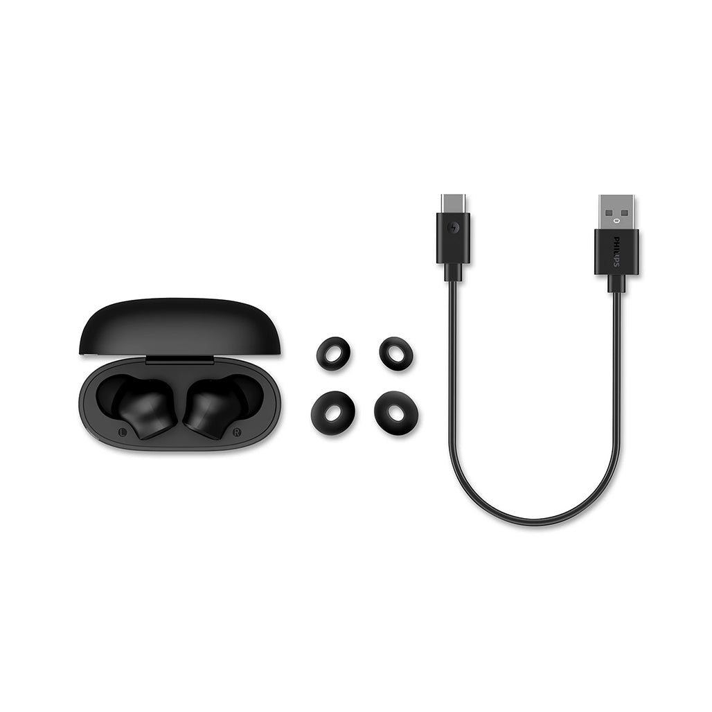 A Photo Of Philips 1000 Series - True Wireless Earbuds - TAT1109BK/97