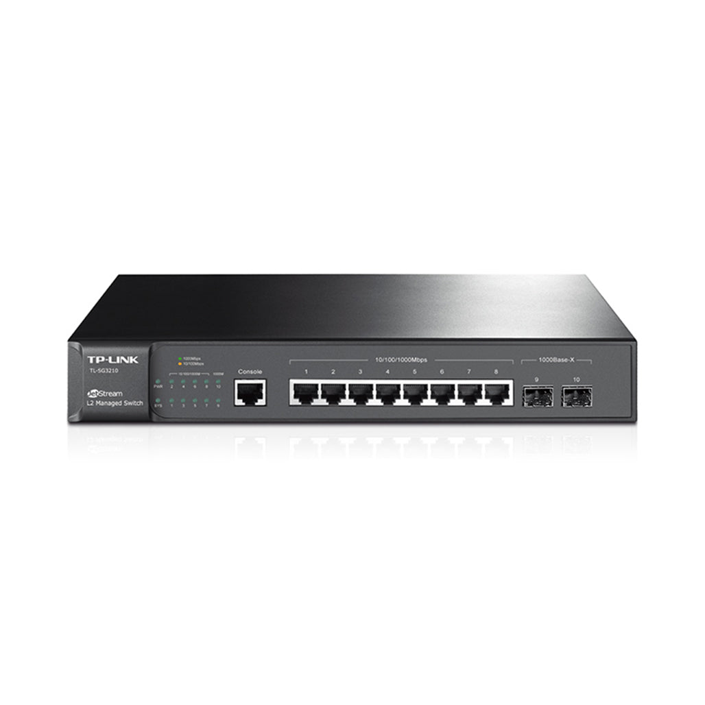 A Photo Of TP-Link TL-SG3210 JetStream 8-Port Gigabit L2 Managed Switch with 2 SFP Slots – High Performance, Advanced Security, and Flexible Networking