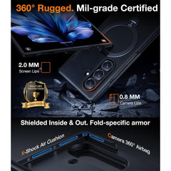 A Photo Of TORRAS Ostand Spin Magnetic Case for Samsung Z Fold 7 - Includes 2 Screen Protectors