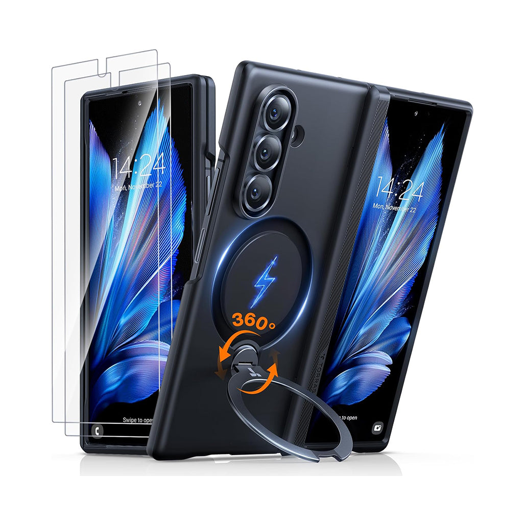A Photo Of TORRAS Ostand Spin Magnetic Case for Samsung Z Fold 7 - Includes 2 Screen Protectors