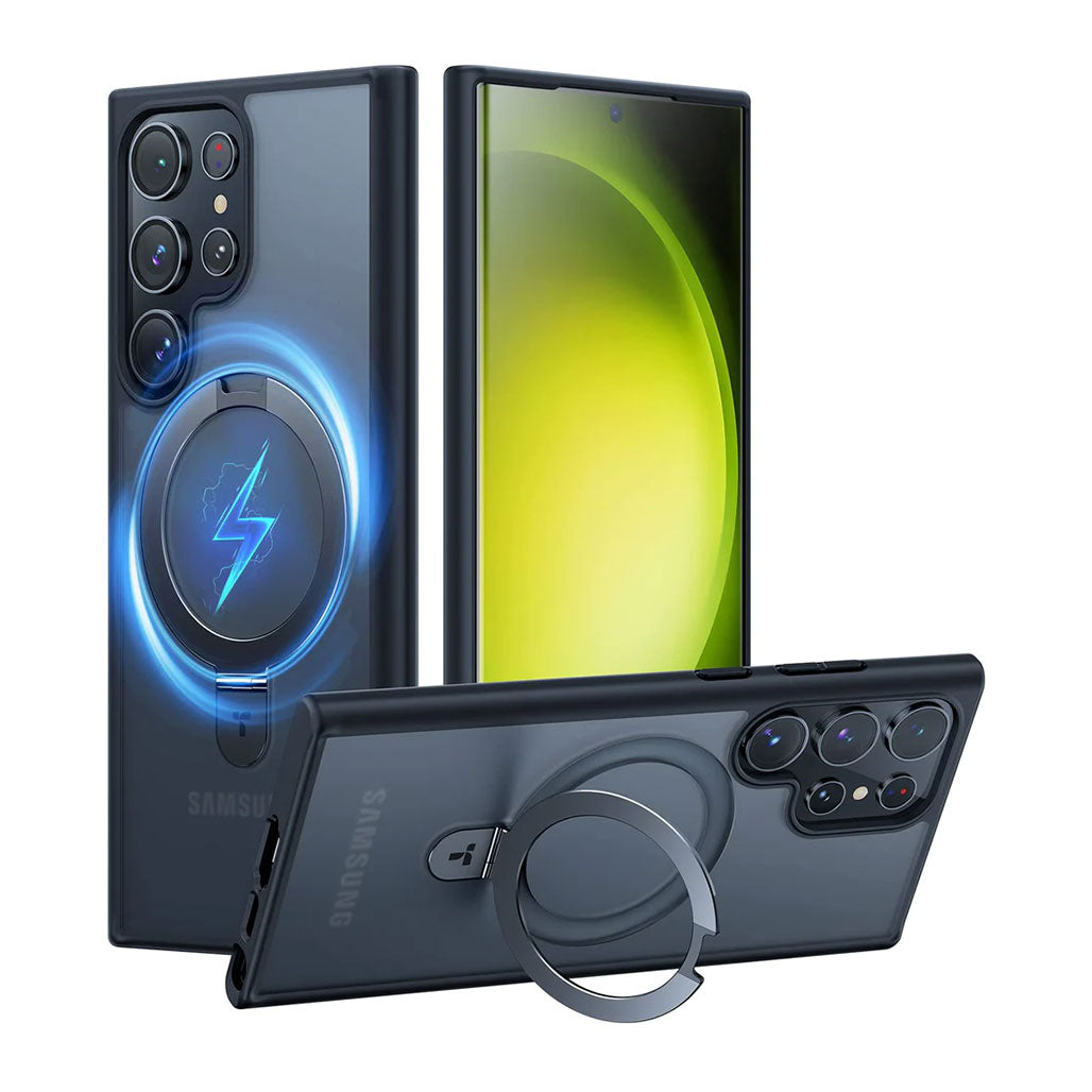 A Photo Of Torras UPRO Ostand MagSafe Case for Samsung Galaxy S23 Ultra – Shockproof, Magnetic, Adjustable Stand with 10FT Drop Protection