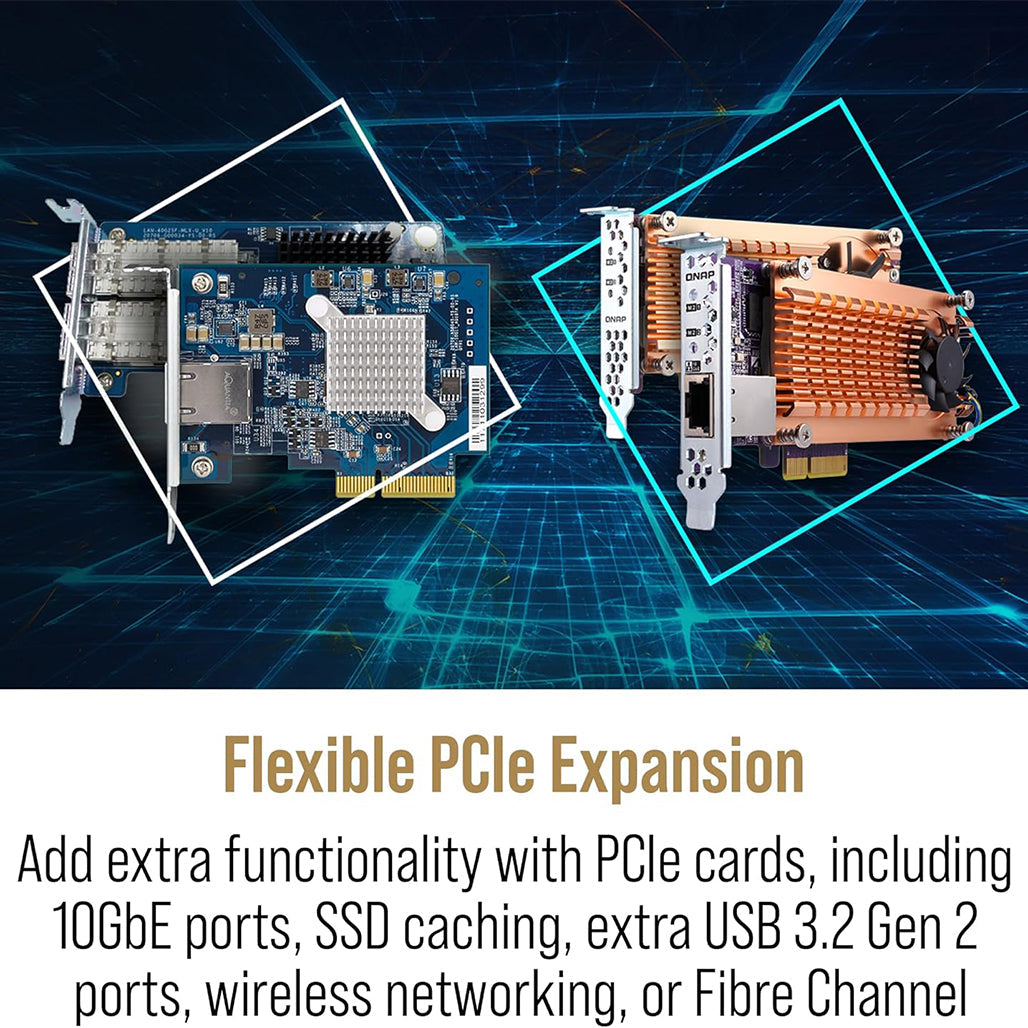 A Photo Of QNAP TS-873A 8-Bay AMD Ryzen Quad-Core NAS with QSW-1105-5T 5-Port 2.5GbE Switch