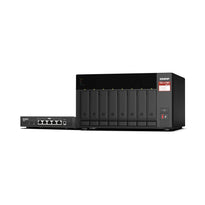 QNAP TS-873A 8-Bay AMD Ryzen Quad-Core NAS with QSW-1105-5T 5-Port 2.5GbE Switch