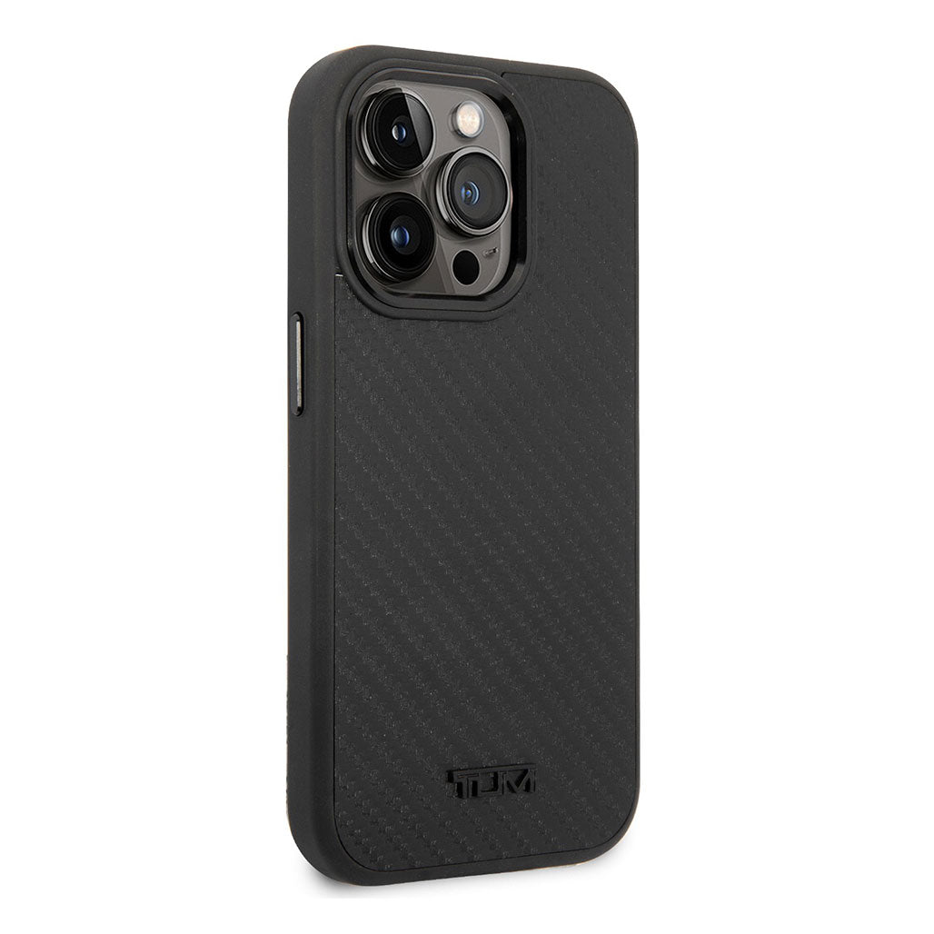 A Photo Of Tumi HC Aluminum Carbon Pattern Case for iPhone 14 Pro Max