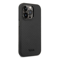 A Photo Of Tumi HC Aluminum Carbon Pattern Case for iPhone 14 Pro Max