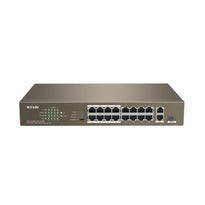 Tenda TEF1118P-16-150W 18-Port Smart PoE Switch – 16 PoE Ports + 2 Gigabit Uplinks + SFP