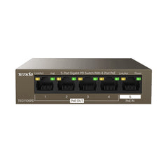 A Photo Of Tenda TEG1105PD 5-Port Gigabit PoE Switch – 4 PoE Out + PoE In, 30W Budget