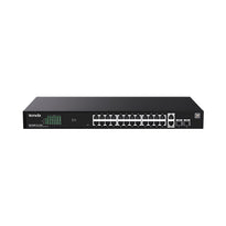 Tenda TEG2228P-24-410W 28-Port Cloud-Managed Gigabit PoE+ Switch – 24 PoE Ports + 2 SFP Uplinks