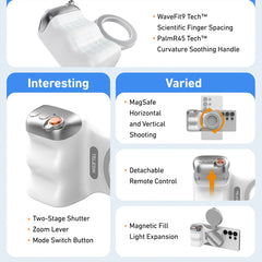 A Photo Of Telesin Fun Shot Magnetic Phone Grip – Ultra-Strong N52 Magnets, Ergonomic Handheld Design with telesin original light