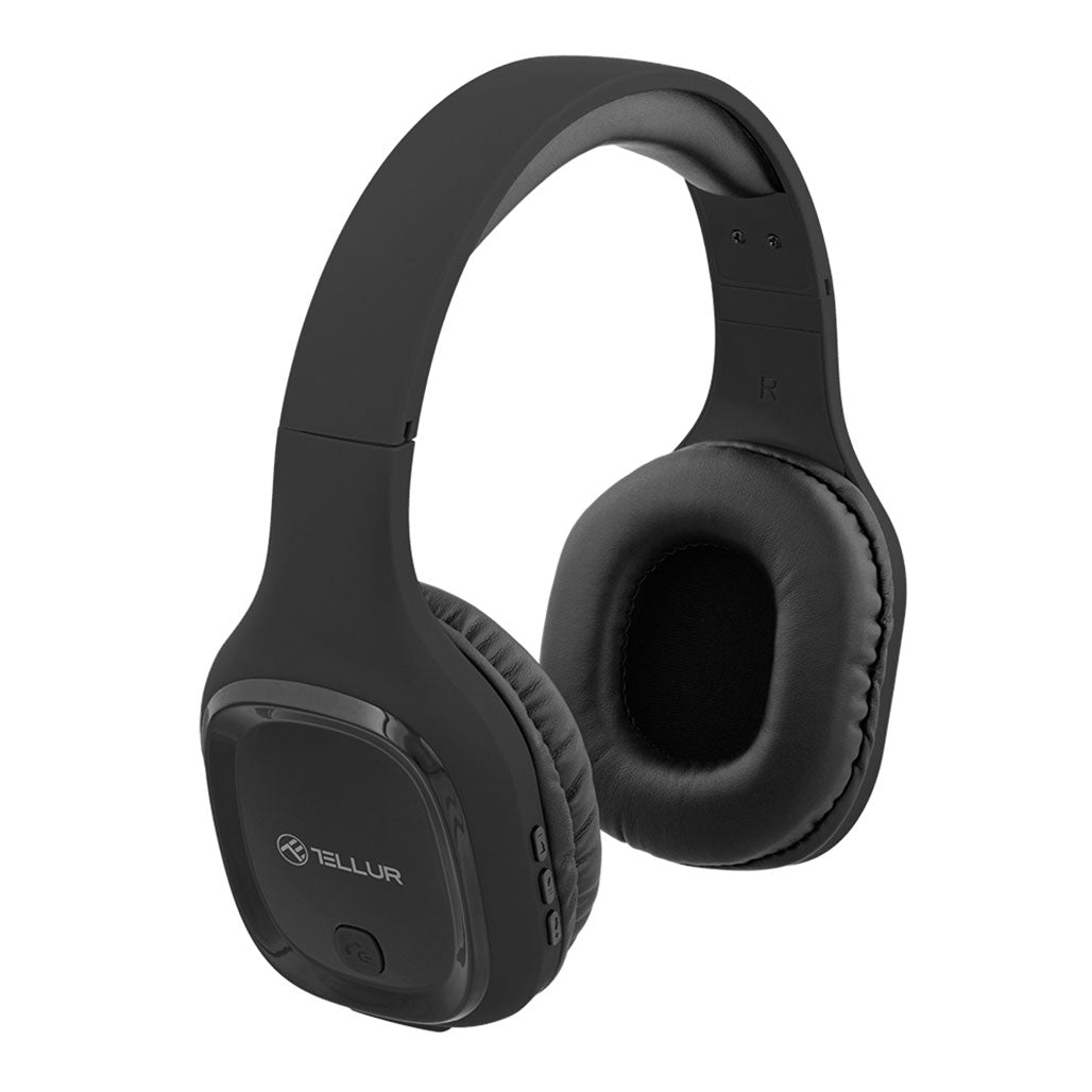 A Photo Of Tellur Pulse Bluetooth Over-Ear Headphones – Black – Wireless, Comfortable, and High-Quality Sound