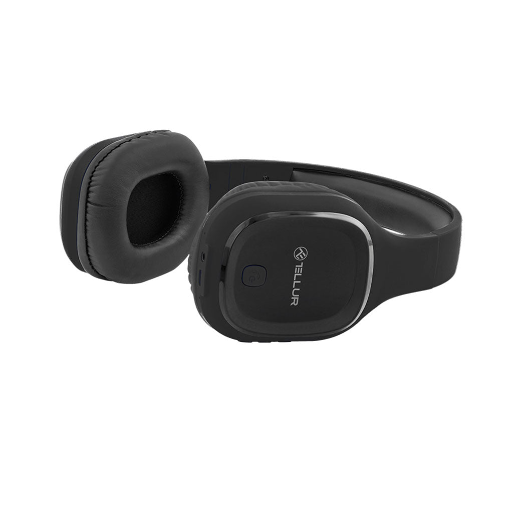 A Photo Of Tellur Pulse Bluetooth Over-Ear Headphones – Black – Wireless, Comfortable, and High-Quality Sound