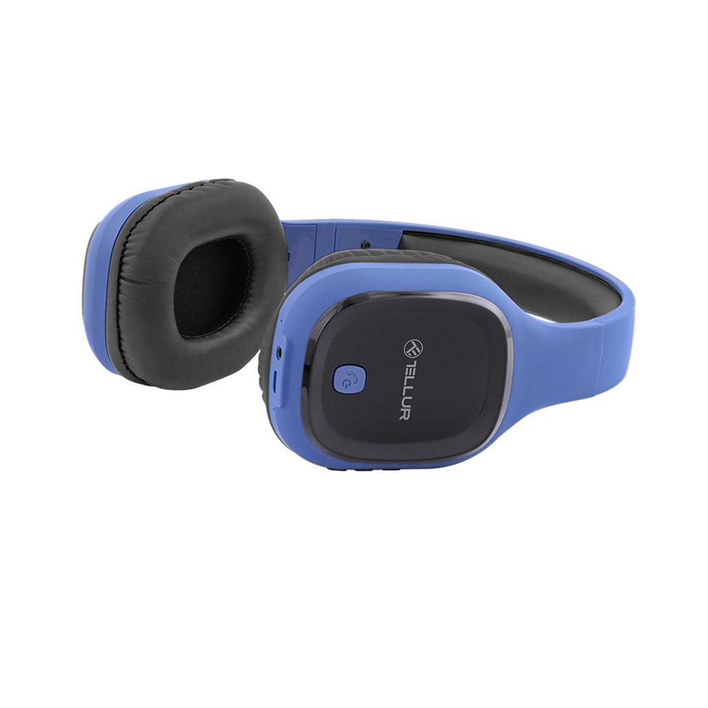 A Photo Of Tellur Pulse Bluetooth Over-Ear Headphones – Blue – Wireless Comfort with Superior Sound Quality