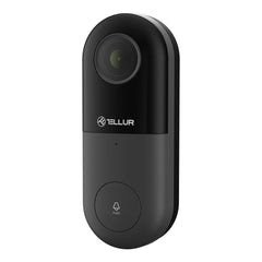 A Photo Of Tellur Video Doorbell WiFi - Full HD 1080P, Night Vision, Two-Way Audio, IP54 Weatherproof - Black