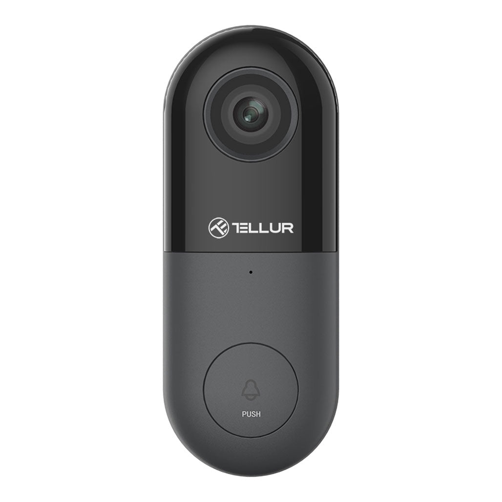 A Photo Of Tellur Video Doorbell WiFi - Full HD 1080P, Night Vision, Two-Way Audio, IP54 Weatherproof - Black
