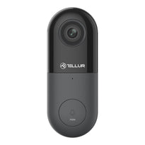 Tellur Video Doorbell WiFi - Full HD 1080P, Night Vision, Two-Way Audio, IP54 Weatherproof - Black