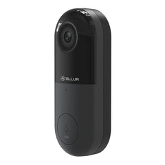 A Photo Of Tellur Video Doorbell WiFi - Full HD 1080P, Night Vision, Two-Way Audio, IP54 Weatherproof - Black