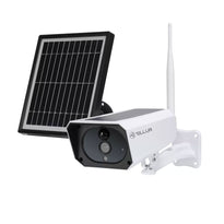 Tellur WiFi Solar Camera 1080P - White | Wireless, Weatherproof with Night Vision and Two-Way Audio