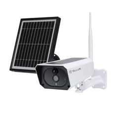 A Photo Of Tellur WiFi Solar Camera 1080P - White | Wireless, Weatherproof with Night Vision and Two-Way Audio