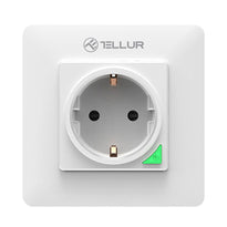 Tellur WiFi Wall Plug - 3000W, 16A, White | Smart Energy Control with Voice Commands