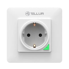 A Photo Of Tellur WiFi Wall Plug - 3000W, 16A, White | Smart Energy Control with Voice Commands
