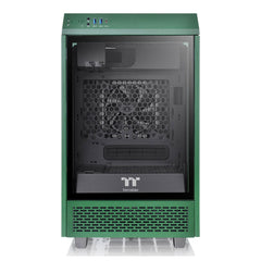 A Photo Of Thermaltake The Tower 100 Racing Green - Mini ITX Chassis with Tempered Glass Windows