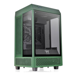 A Photo Of Thermaltake The Tower 100 Racing Green - Mini ITX Chassis with Tempered Glass Windows