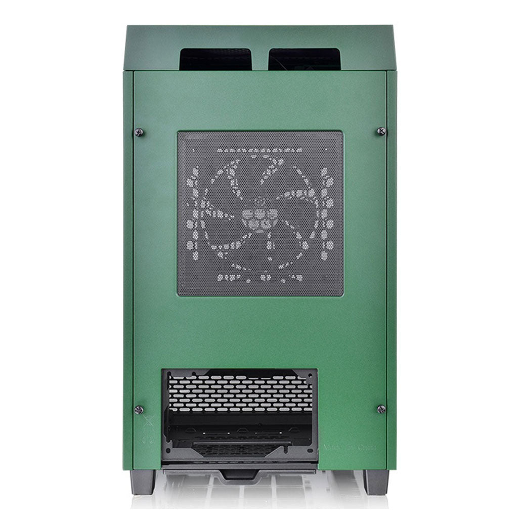 A Photo Of Thermaltake The Tower 100 Racing Green - Mini ITX Chassis with Tempered Glass Windows