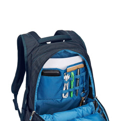 A Photo Of Thule Construct Carbon Blue Laptop Backpack – 28L Water-Resistant Design with Padded Compartments for 15.6