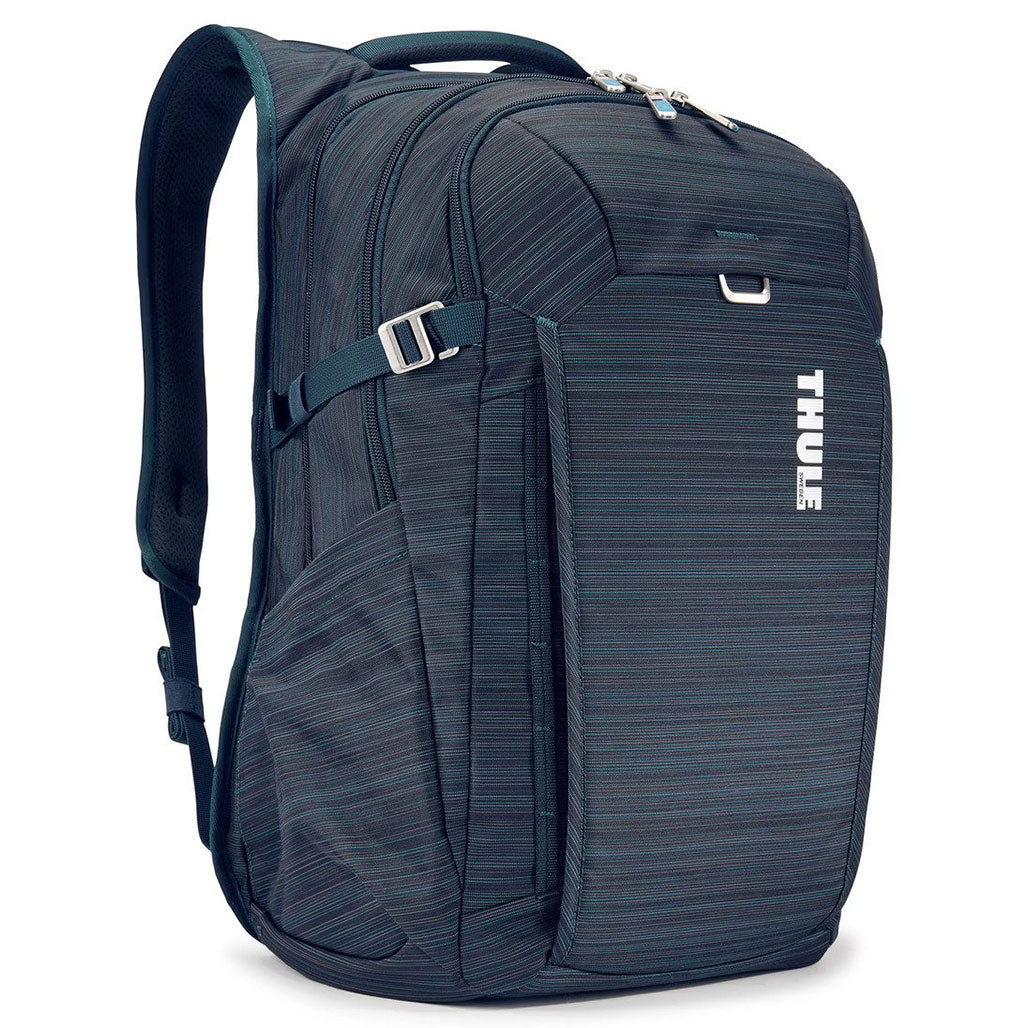 A Photo Of Thule Construct Carbon Blue Laptop Backpack – 28L Water-Resistant Design with Padded Compartments for 15.6