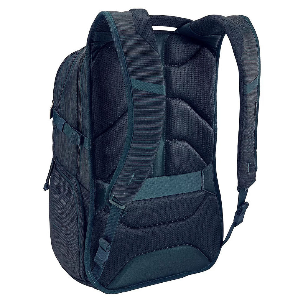 A Photo Of Thule Construct Carbon Blue Laptop Backpack – 28L Water-Resistant Design with Padded Compartments for 15.6