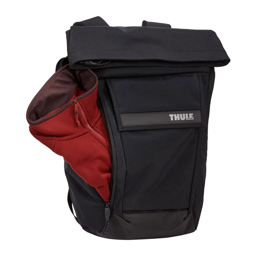 A Photo Of Thule Paramount Black Backpack – 24L Nylon Design with Padded Compartments for 15.6