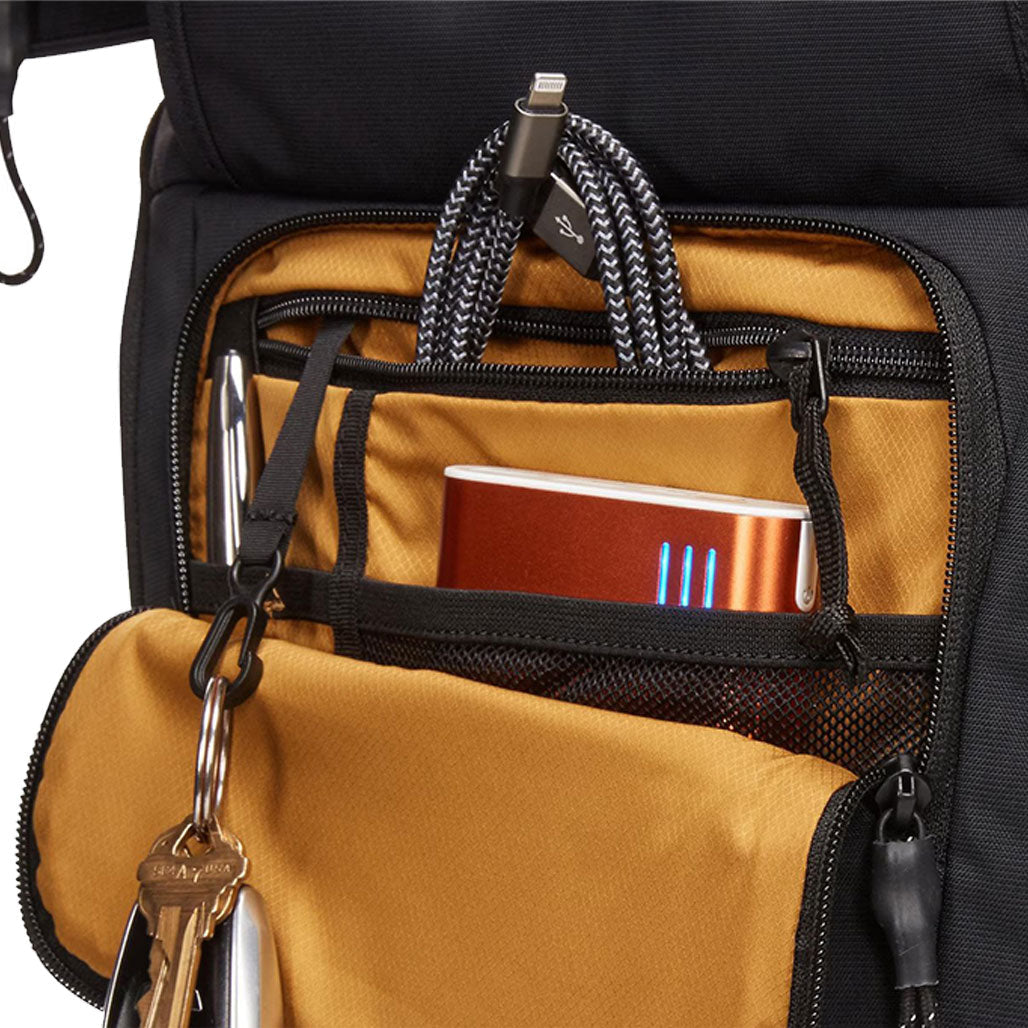 A Photo Of Thule Paramount Black Backpack – 24L Nylon Design with Padded Compartments for 15.6