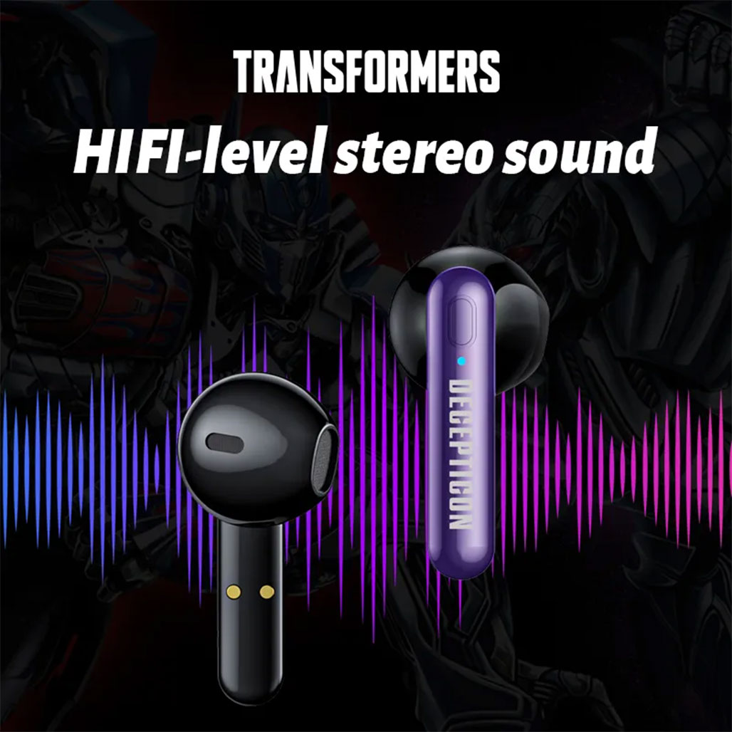 A Photo Of Transformers TF-T03 Bluetooth 5.3 TWS Wireless Gaming Earphones - Advanced Audio Performance