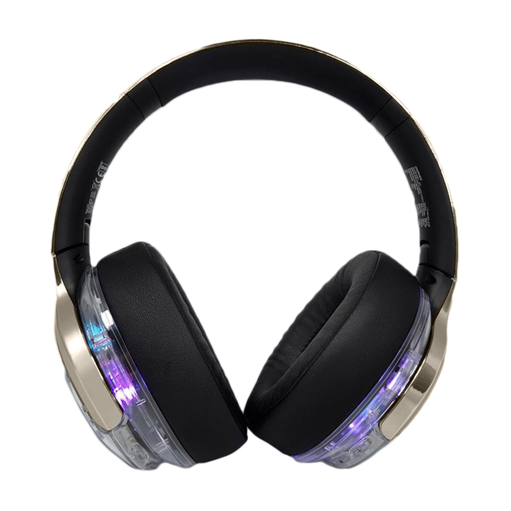 A Photo Of Promate Transtune - ANC Wireless Headphones with RGB Lights | Hi-Fi Sound & Extended Battery Life | Gunmetal