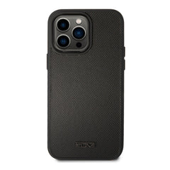 A Photo Of Tumi HC Leather With Magsafe Embossed Balistic Pattern Case iPhone 14 Pro Max