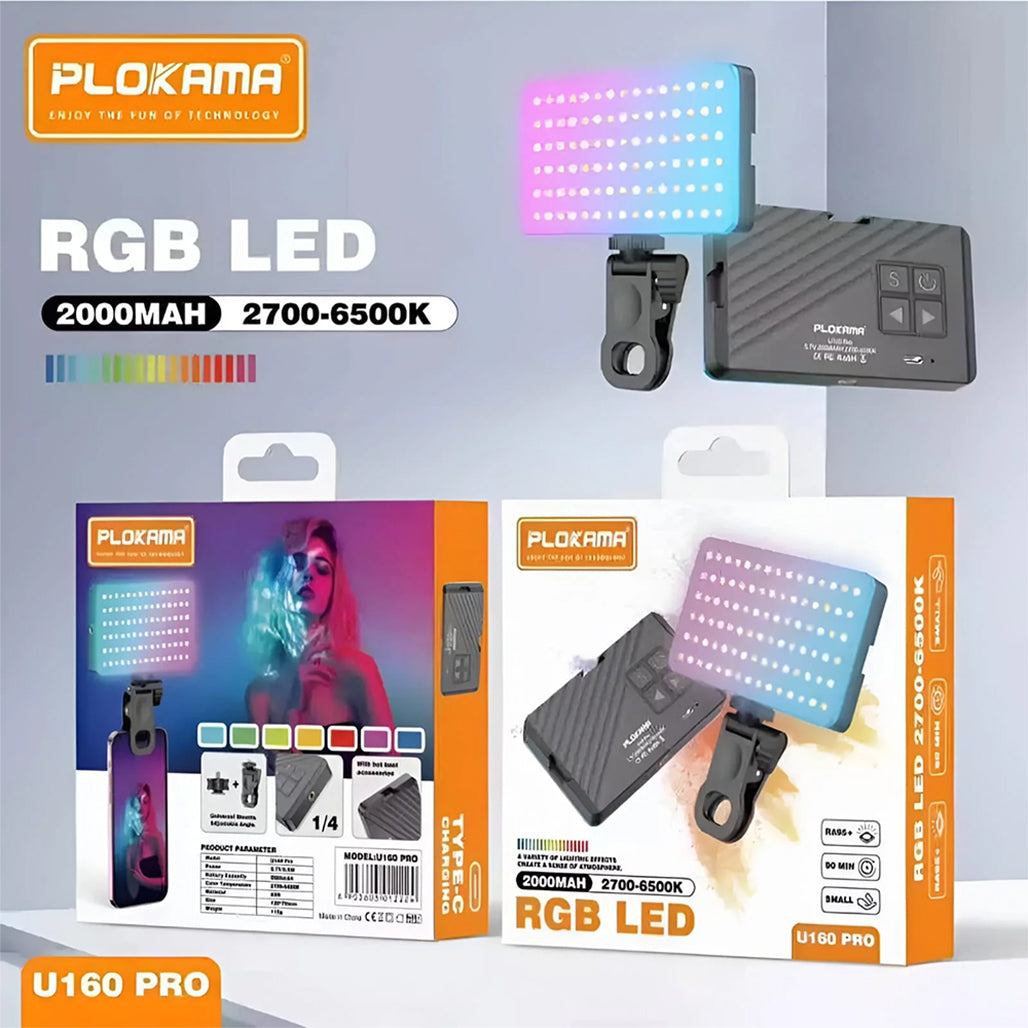 A Photo Of Plokama U160 Pro RGB Portable LED Flashlight