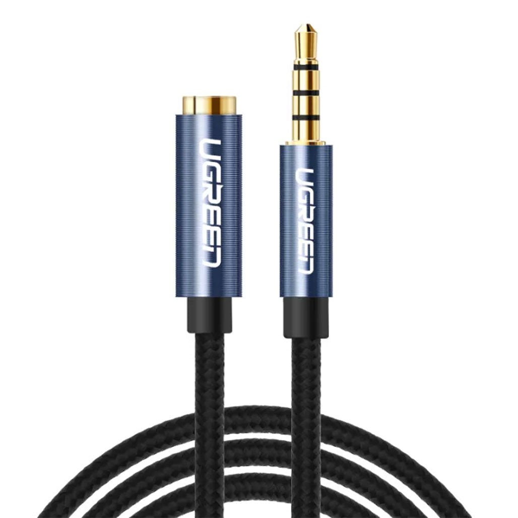 A Photo Of UGreen 3.5mm AUX Braided Cable Male to Female – High-Quality Audio Extension with Mic Support