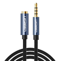 UGreen 3.5mm AUX Braided Cable Male to Female – High-Quality Audio Extension with Mic Support