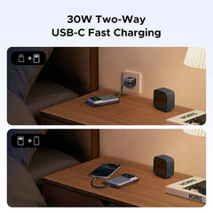 A Photo Of UGREEN Uno 10000mAh Power Bank with 30W Fast Charging | Built-in USB-C Cable, TFT Display